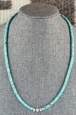 Turquoise & Sterling Silver Necklace - Navajo