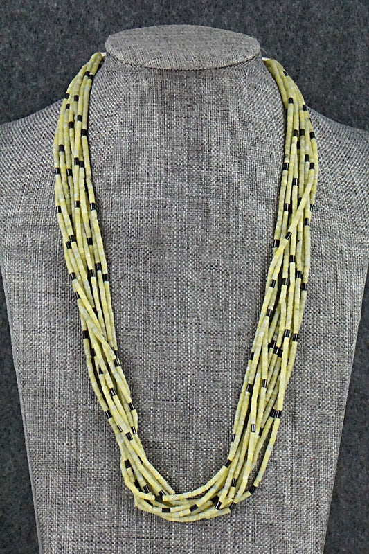Shell, Jet & Sterling Silver Necklace - Ramona Bird