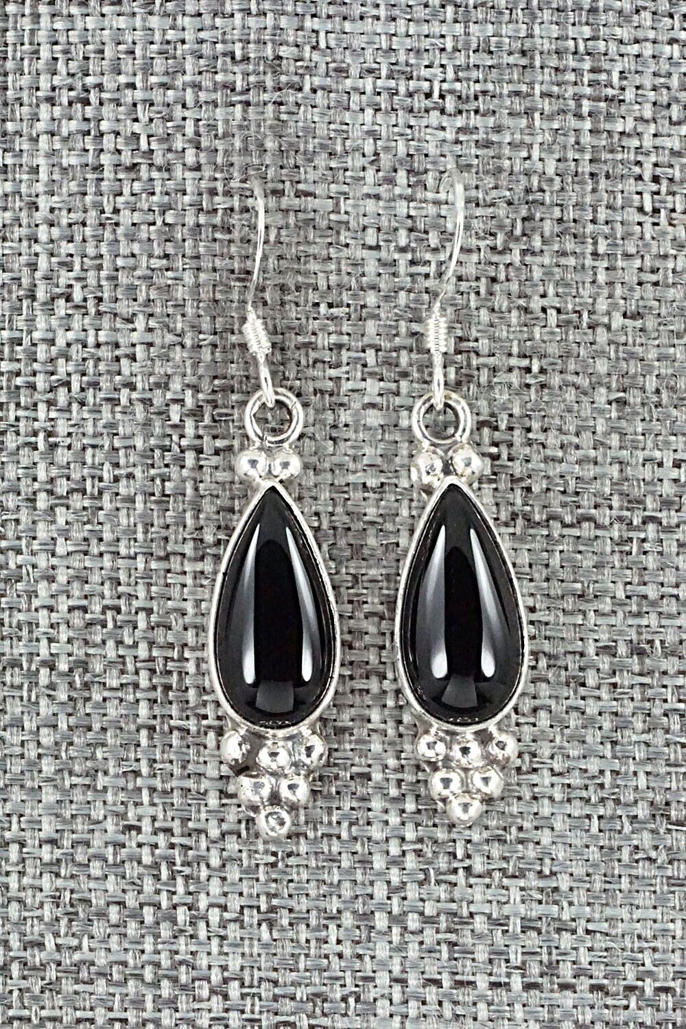 Onyx & Sterling Silver Earrings - Judy Largo