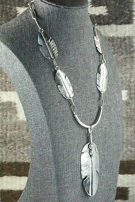 Sterling Silver Feather & Chain Necklace - Ben Begay