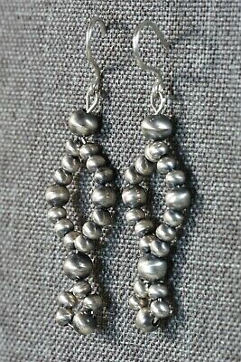 Navajo Sterling Silver Earrings - Jan Mariano - High Lonesome Trading