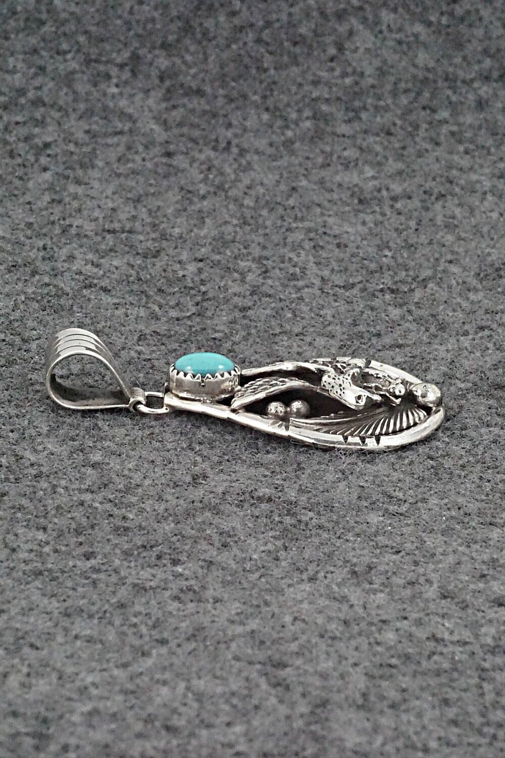 Turquoise & Sterling Silver Pendant - Henry Attakai