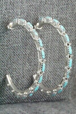 Turquoise & Sterling Silver Earrings - Murray Hannaweeka