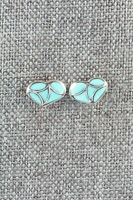 Turquoise & Sterling Silver Earrings - Thurza Leekya