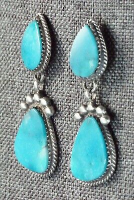Turquoise & Sterling Silver Earrings - Selina Warner - High Lonesome Trading