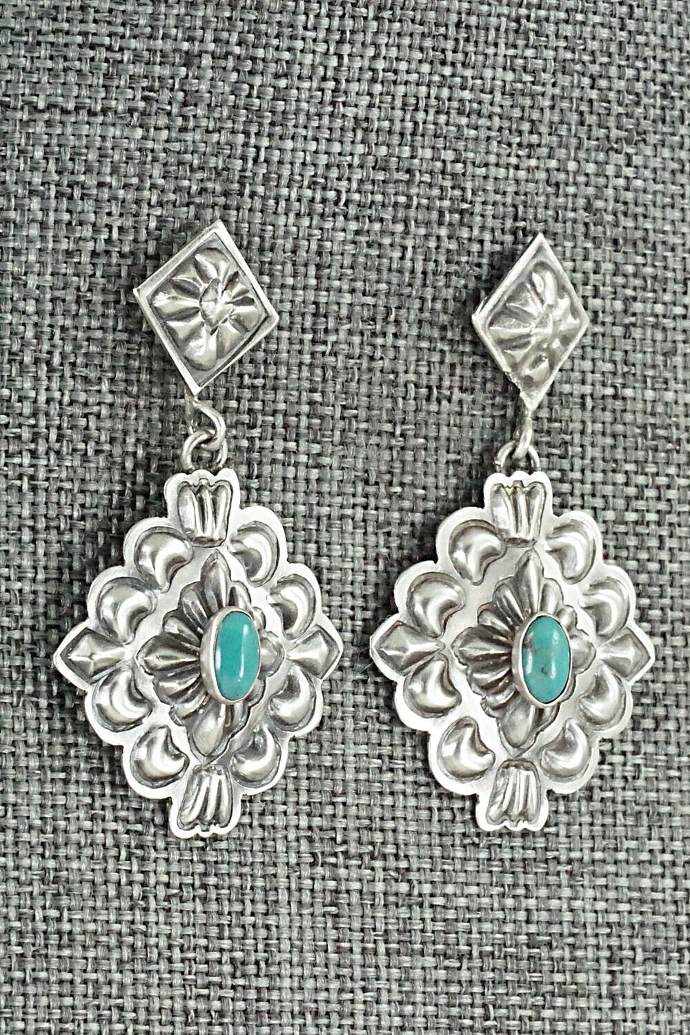 Turquoise & Sterling Silver Earrings - Terry Charlie