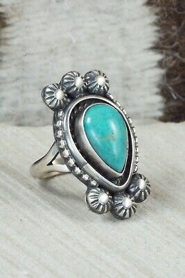 Turquoise & Sterling Silver Ring - Andrew Vandever - Size 5.5