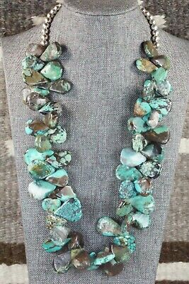 Turquoise & Sterling Silver Necklace - Navajo