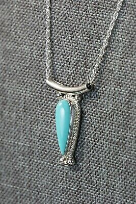 Navajo Turquoise & Sterling Silver Necklace - Sharon McCarthy
