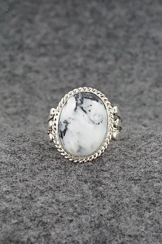White Buffalo & Sterling Silver Ring - Grace Kenneth - Size 5