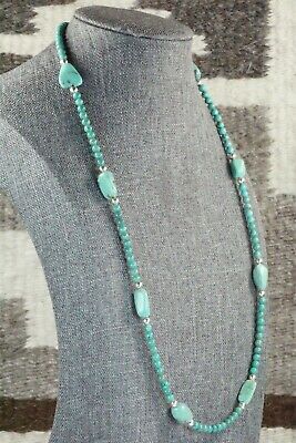 Turquoise & Sterling Silver Necklace - Navajo