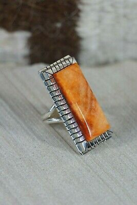 Navajo Spiny Oyster and Sterling Silver Ring - Ray Jack - Size 6.25 - High Lonesome Trading