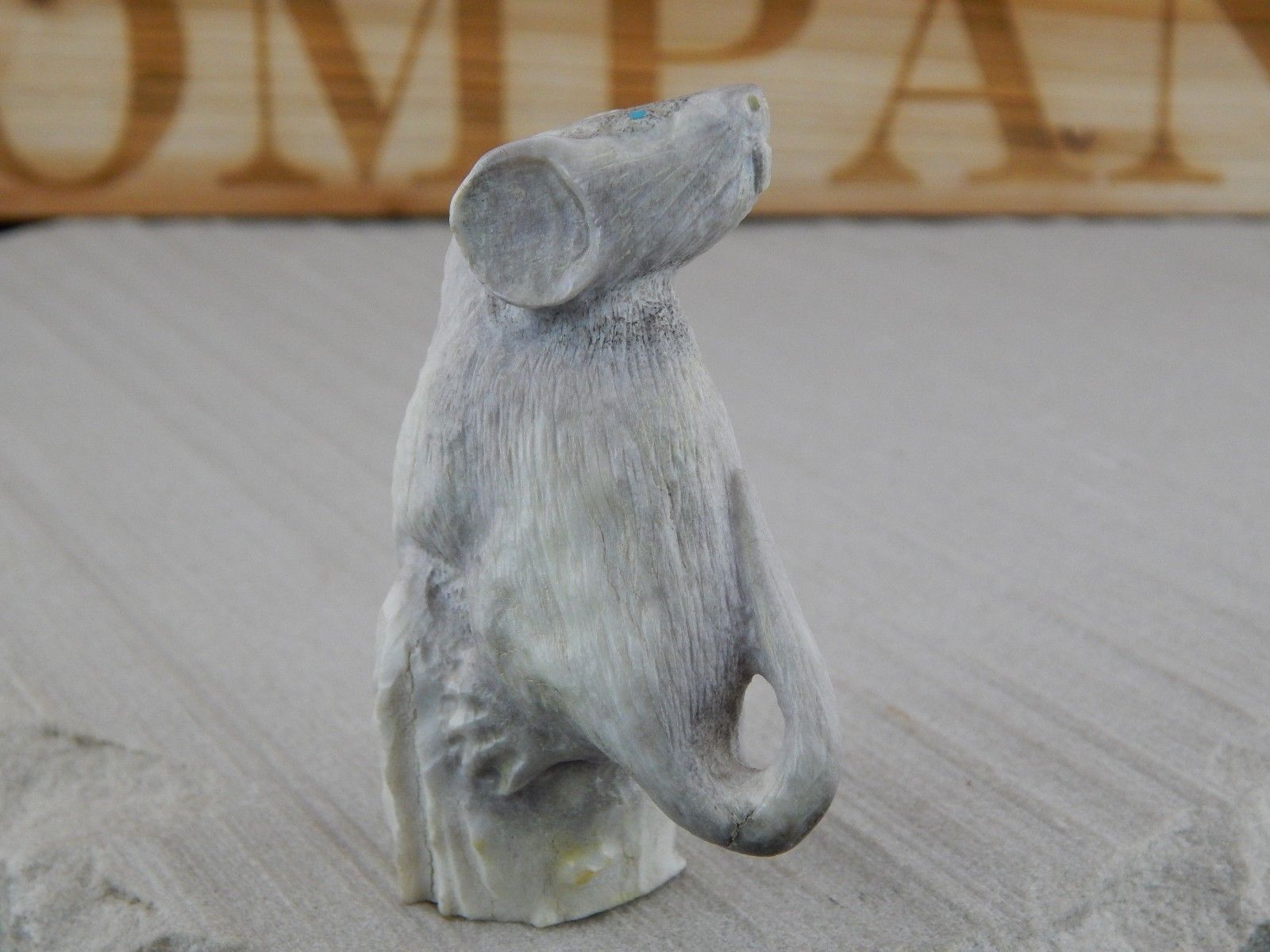 Mouse Zuni Fetish Carving - Maxx Laate - High Lonesome Trading