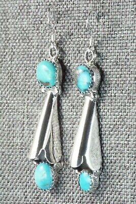 Turquoise & Sterling Silver Earrings - Roger Pino