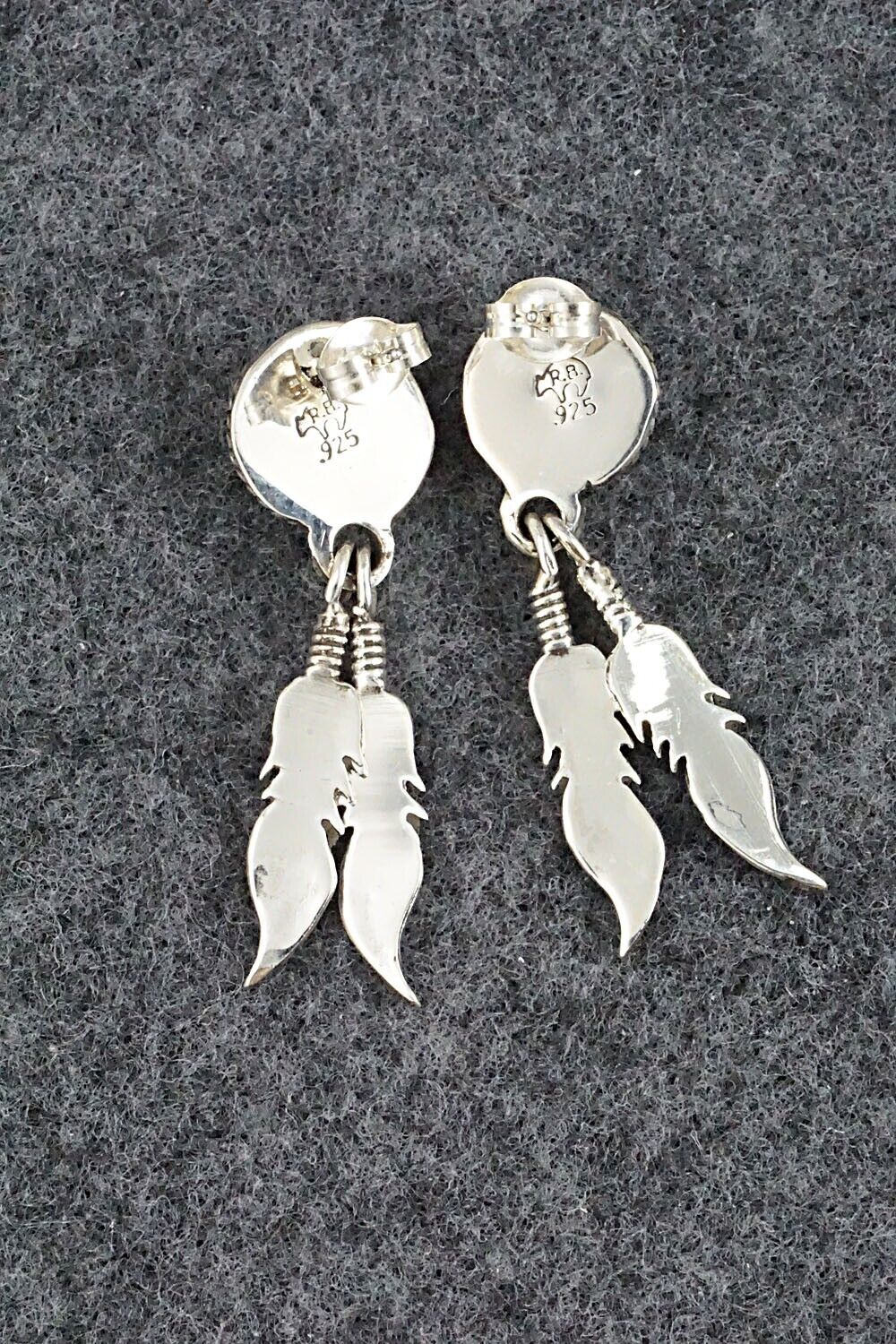 Coral & Sterling Silver Earrings - Sadie Jim