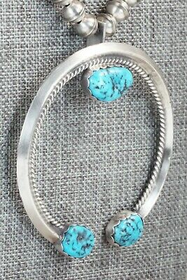 Turquoise & Sterling Silver Squash Blossom - Thomson Willie