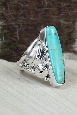Turquoise & Sterling Silver Ring - Darrell Morgan - Size 9