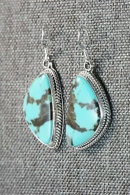 Navajo Turquoise & Sterling Silver Earrings - Rosie Chee