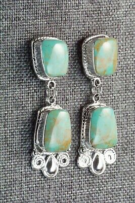 Turquoise & Sterling Silver Earrings - Greg Yazzie