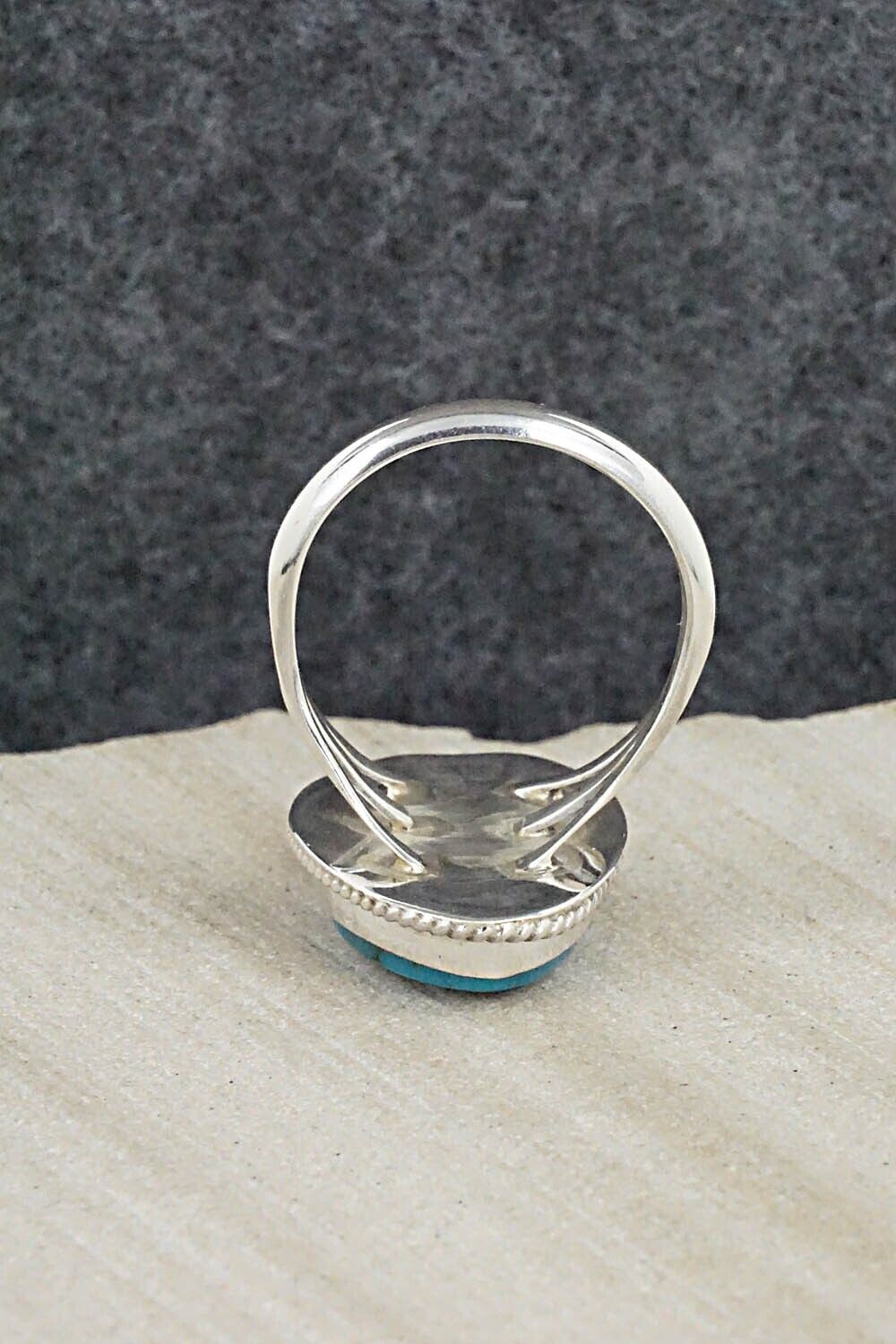 Turquoise & Sterling Silver Ring - Alice Rose Saunders - Size 7.75