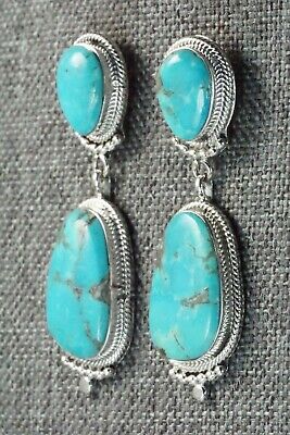 Turquoise & Sterling Silver Earrings - Verley Betone
