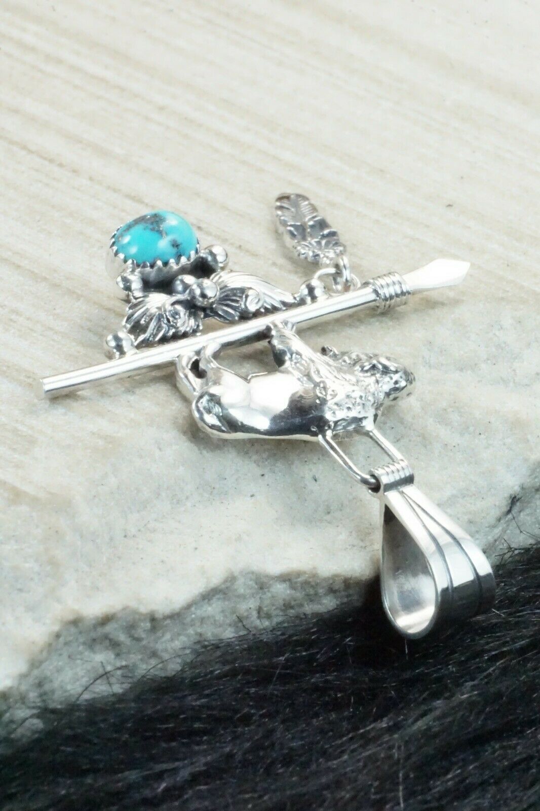 Turquoise & Sterling Silver Pendant - Davey Morgan