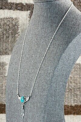 Navajo Turquoise and Sterling Silver Necklace - Roger Pino