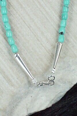 Turquoise & Sterling Silver Necklace - Louise Joe