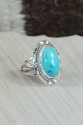 Turquoise & Sterling Silver Ring - Samuel Yellowhair - Size 5.75