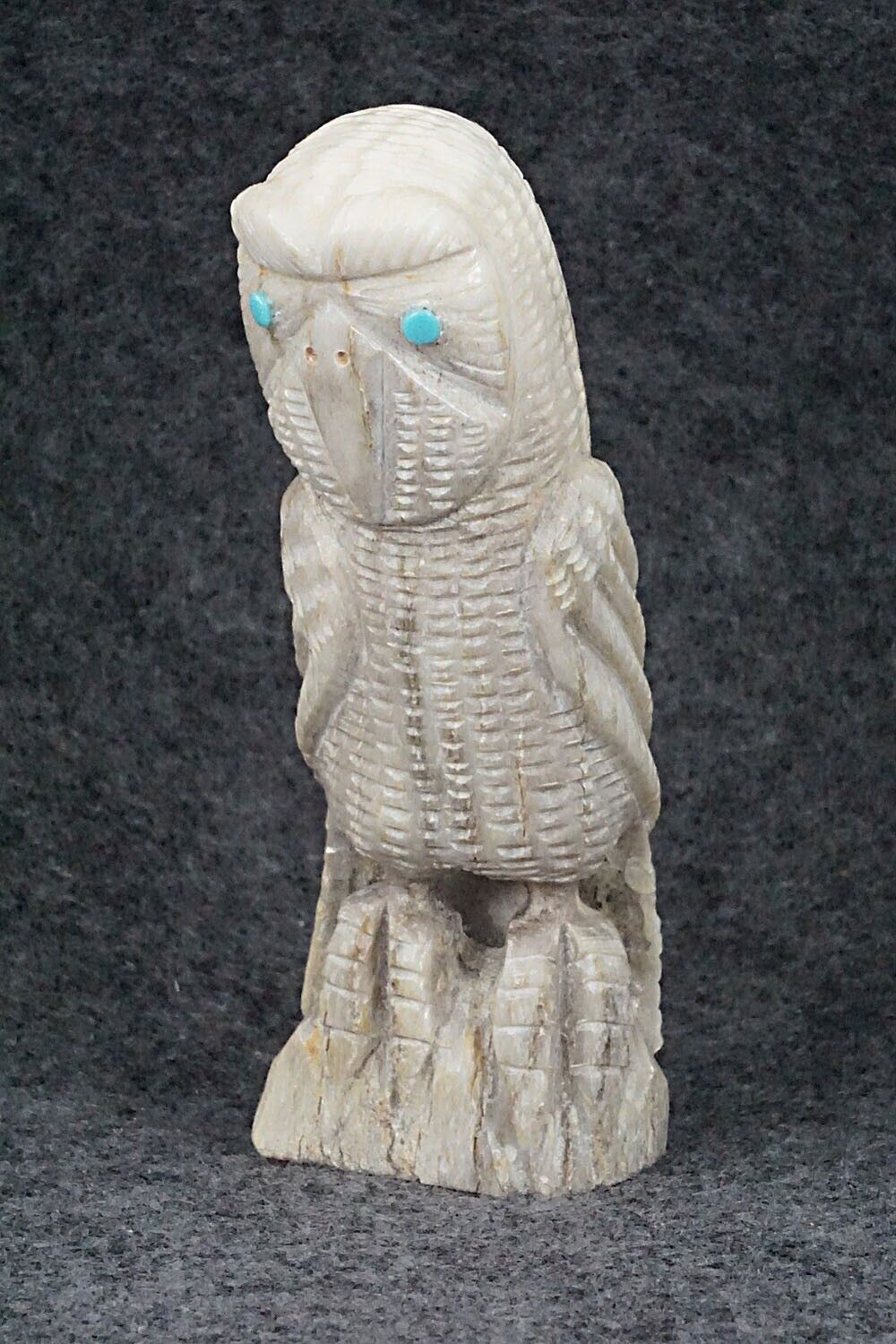 Owl Zuni Fetish Carving - Garrick Weeka