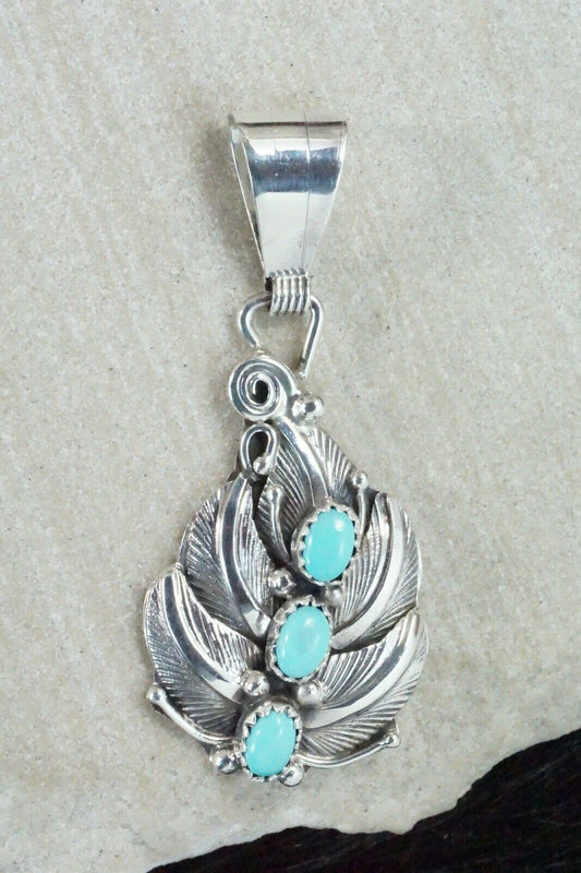Turquoise & Sterling Silver Pendant - Darrell Morgan