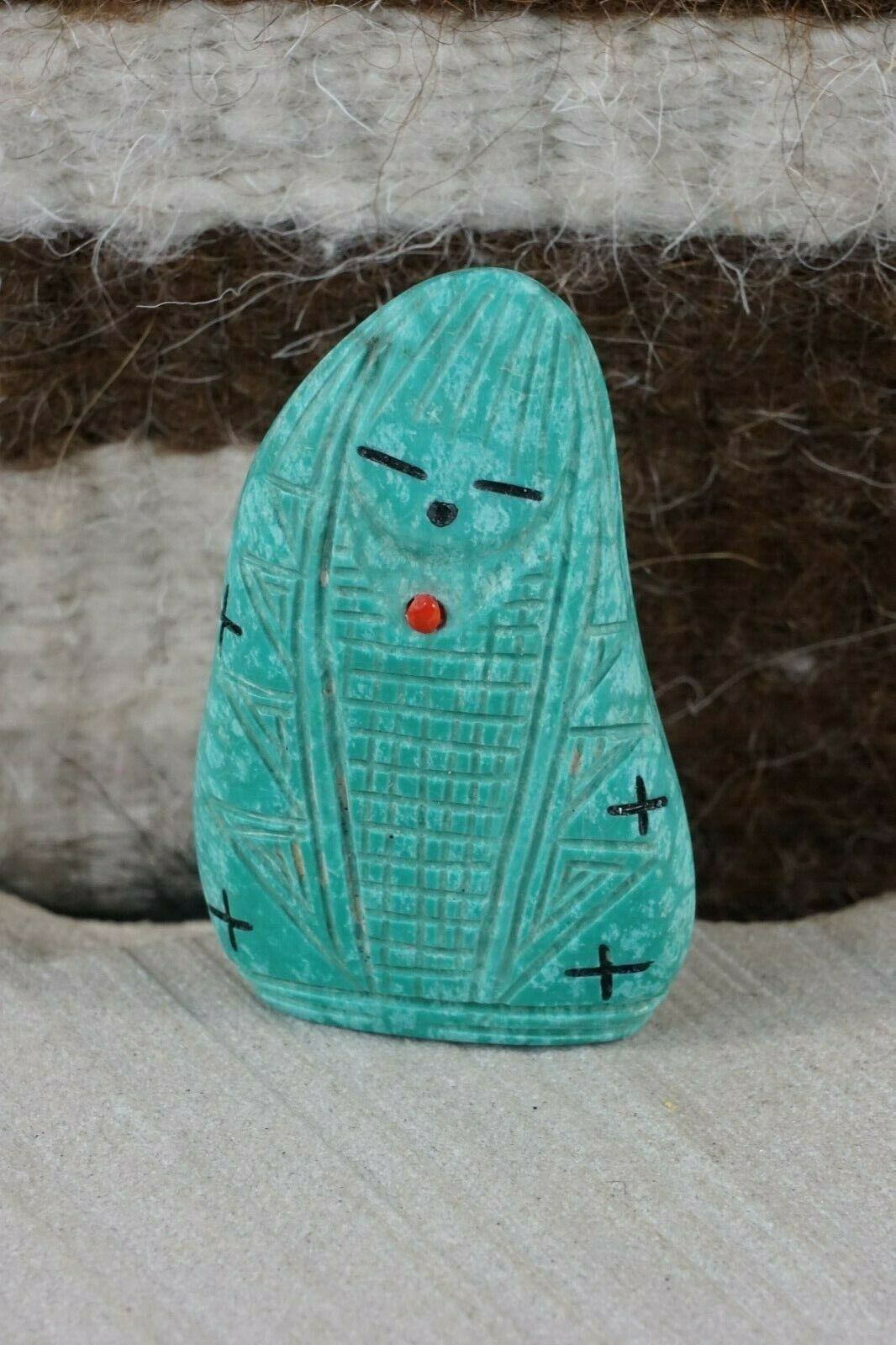 Corn Maiden Zuni Fetish Carving - Stuart Quandelacy - High Lonesome Trading