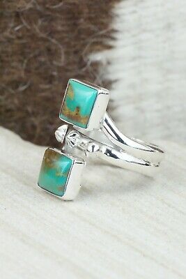 Turquoise & Sterling Silver Ring - Bobby Platero - Size 7.25