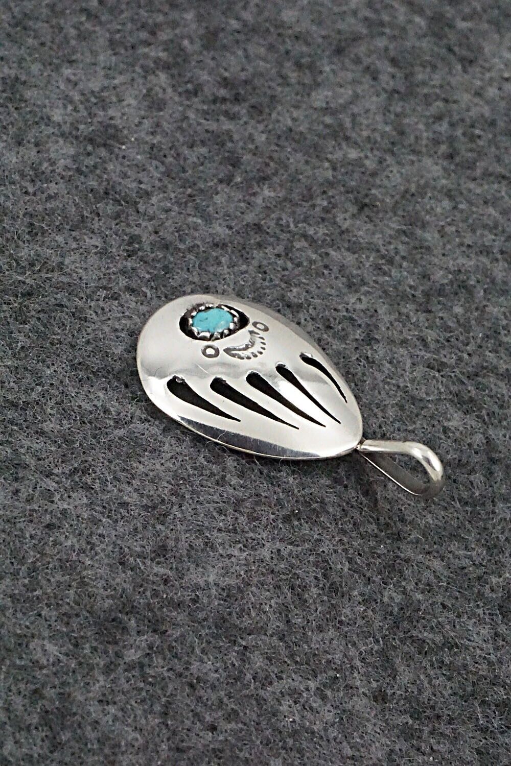 Turquoise & Sterling Silver Pendant - Ervin Begay