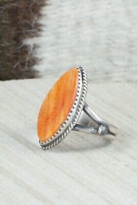 Spiny Oyster & Sterling Silver Ring - Selina Warner - Size 7.5