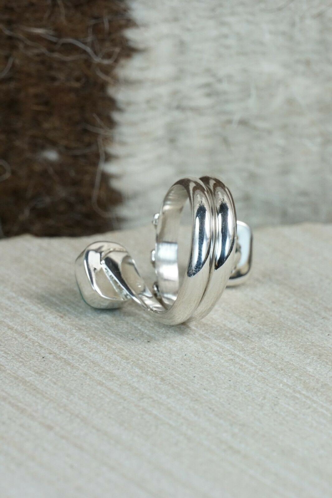 Navajo Turquoise and Sterling Silver Ring - Bobby Platero - 8