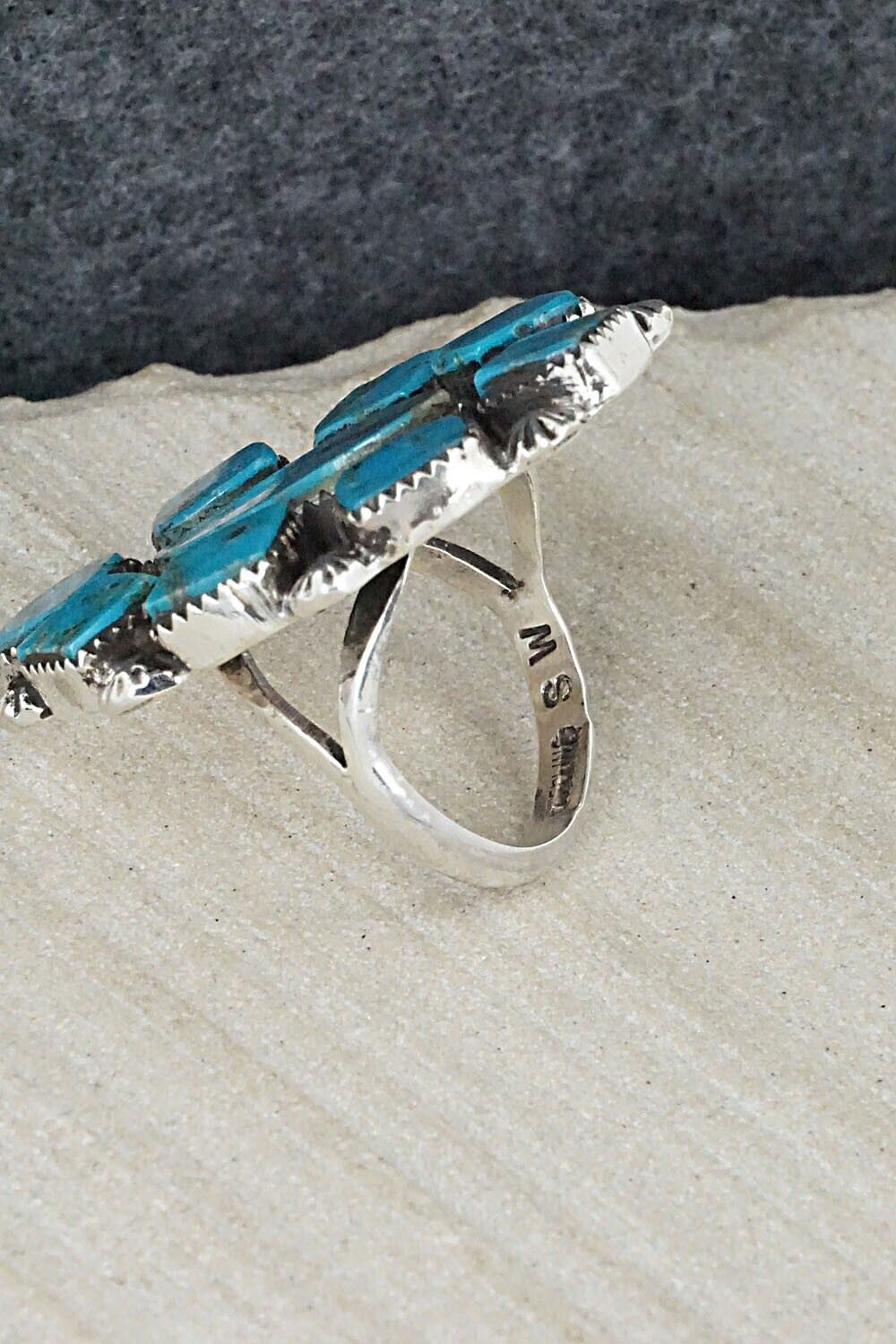 Turquoise & Sterling Silver Ring - Selina Warner - Size 7.5