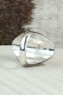 Turquoise, Coral & Sterling Silver Ring - Lyolita Tsattie - Size 6.5