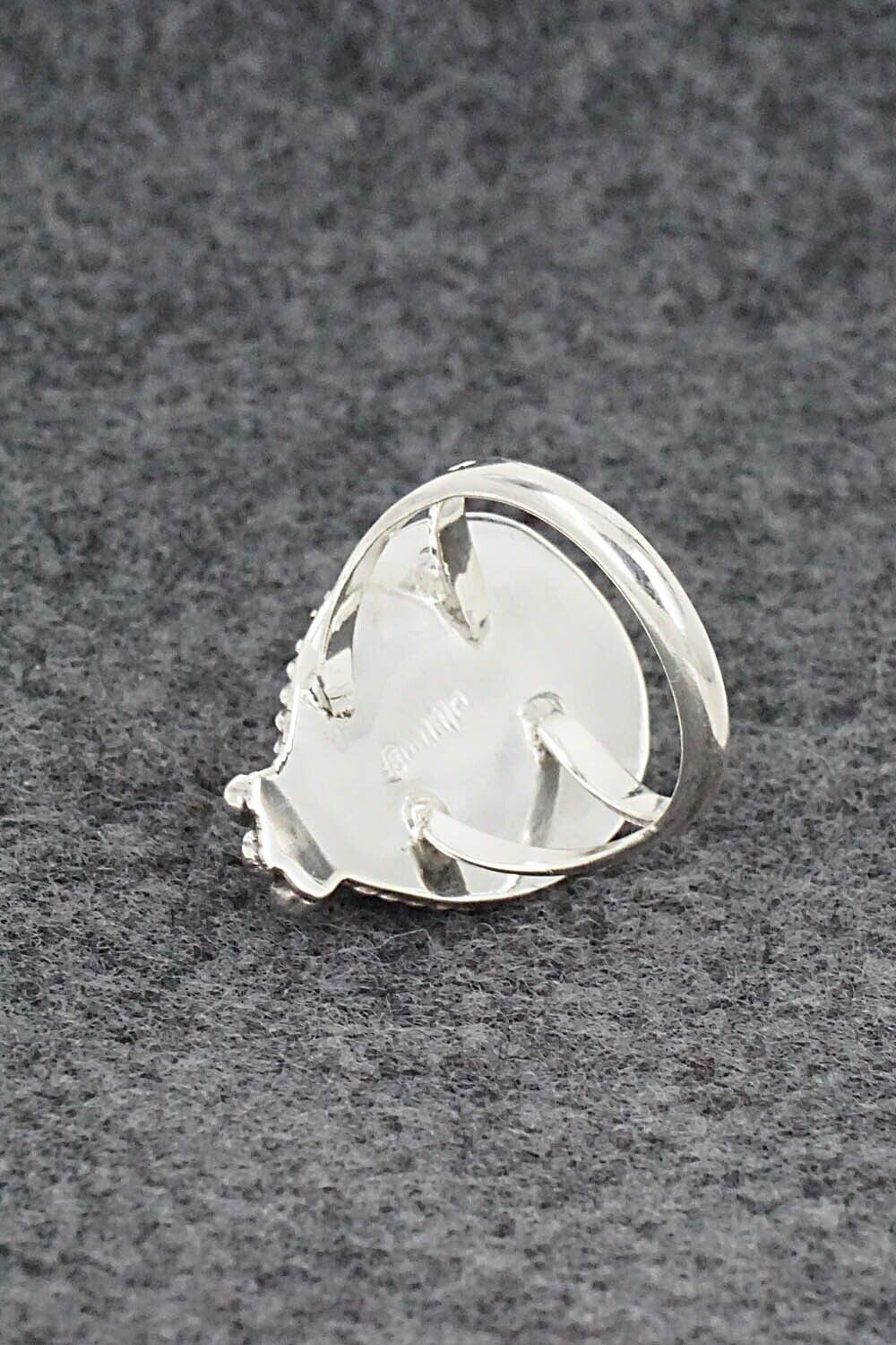 White Buffalo & Sterling Silver Ring - Robert Martinez - Size 5.5