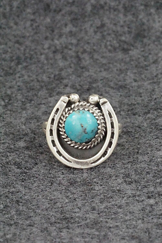 Turquoise & Sterling Silver Ring - Alice Rose Saunders - Size 6