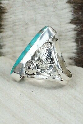 Turquoise & Sterling Silver Ring - Darrell Morgan - Size 5.5