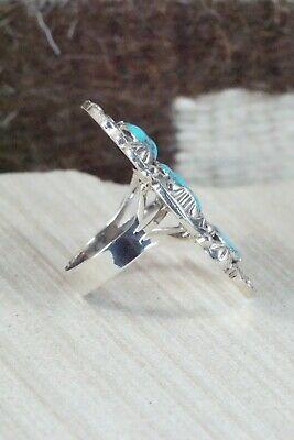 4 Stone Turquoise and Sterling Silver Ring - Harold Becenti - Size 7.5 - High Lonesome Trading
