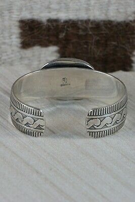 Navajo Onyx & Sterling Silver Bracelet - Raymond Delgarito - High Lonesome Trading
