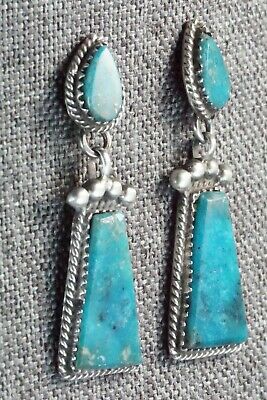 Turquoise & Sterling Silver Earrings - Selina Warner - High Lonesome Trading