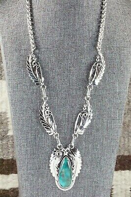 Turquoise and Sterling Silver Necklace - Davey Morgan