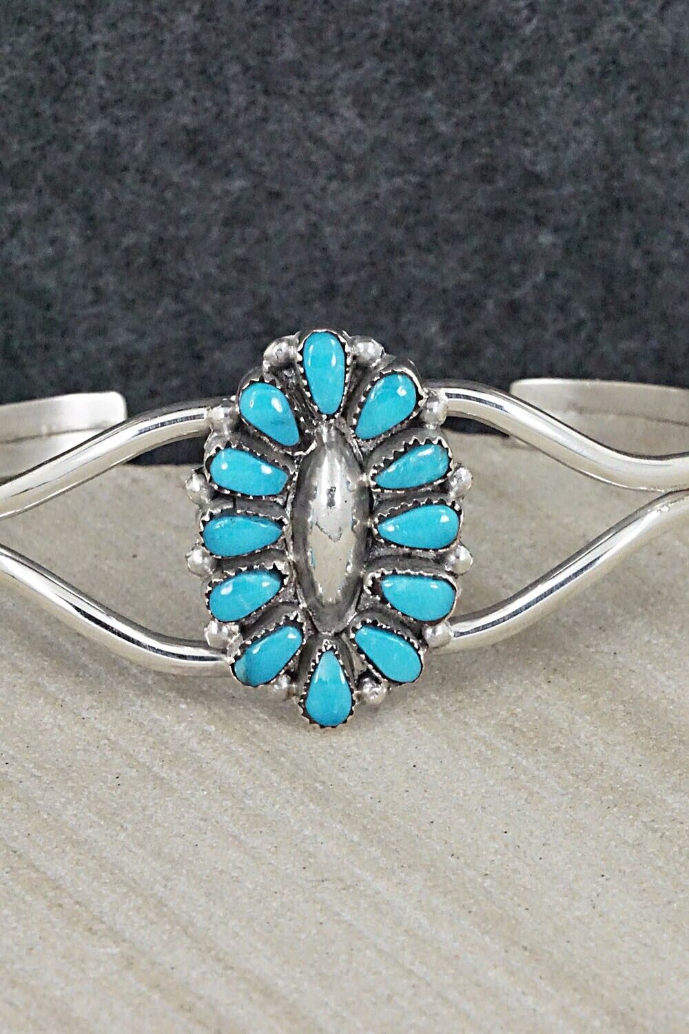 Turquoise & Sterling Silver Bracelet - MaryAnn Chavez