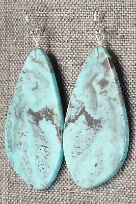 Turquoise & Sterling Silver Earrings - Ella Mae Garcia