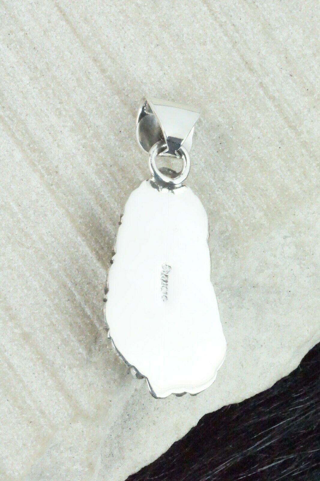 Turquoise and Sterling Silver Pendant - Samuel Yellowhair - High Lonesome Trading