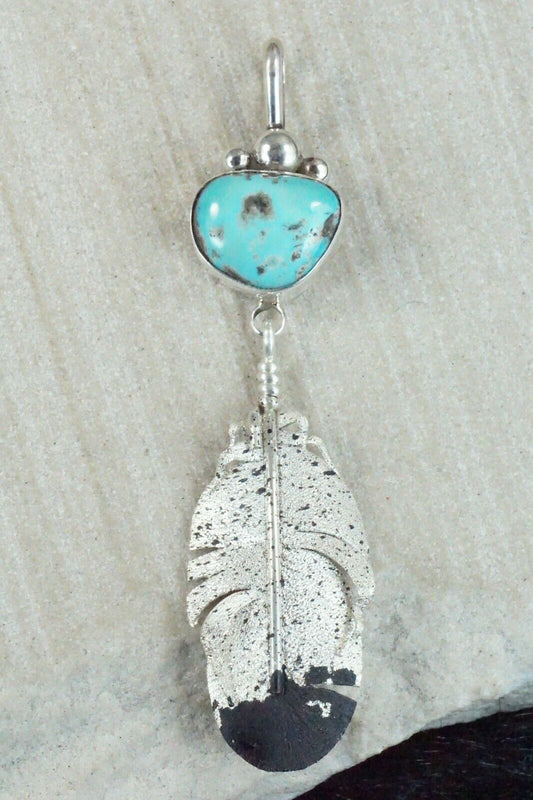 Turquoise & Sterling Silver Pendant - Ernest Rangel