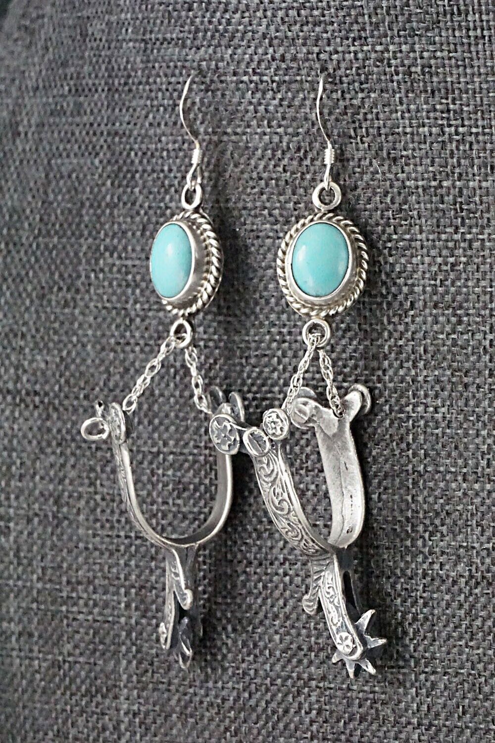 Turquoise & Sterling Silver Earrings - Annie Spencer